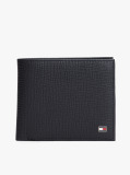 Blue Hilfiger Flag Leather Card And Coin Bifold Wallet  Men