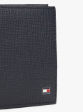 Blue Hilfiger Flag Leather Card And Coin Bifold Wallet  Men