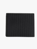 Black TH Woven Texture Flap Wallet  Men