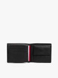 Black TH Woven Texture Flap Wallet  Men