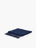 Blue TH Crest Fringed Scarf With Cashmere  Men