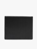 Black Hilfiger Flag Bifold Leather Credit Card Wallet  Men