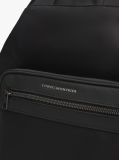 Black Metal Logo Crossbody Sling Bag  Men