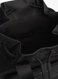 Black Metal Logo Crossbody Sling Bag  Men
