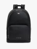 Black Signature Tape Plaque Dome Backpack  Men
