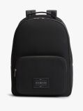 Black Logo Patch Dome Backpack  Men