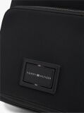 Black Logo Patch Dome Backpack  Men