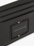 Black Leather Caviar Grain Card Holder  Men