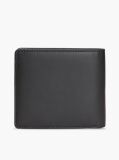 Black Leather Logo Plaque Bifold Wallet  Men