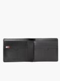 Black Leather Logo Plaque Bifold Wallet  Men