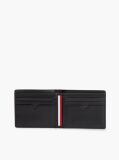 Black Perforated Leather Bifold Wallet  Men