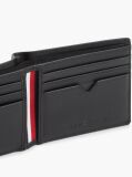 Black Perforated Leather Bifold Wallet  Men