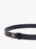 Blue TH Emblem Plaque Leather Belt  Women