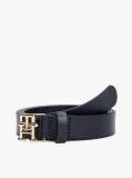 Blue TH Emblem Plaque Leather Belt  Women