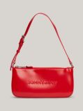 Red Essential Embossed Logo Shoulder Bag  Women