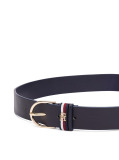 Blue Essential Signature Tape Leather Belt  Women