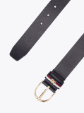 Blue Essential Signature Tape Leather Belt  Women