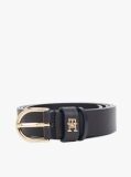 Blue Essential TH Monogram Leather Belt  Women