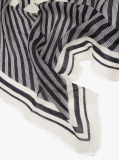 Blue Linen Square Scarf  Women