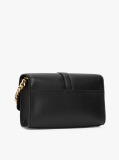 Black Heritage Chain Strap Crossbody Bag  Women
