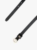 Black Essential TH Monogram Leather Belt  Women