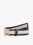 Blue TH Monogram Leather Belt  Women