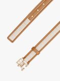 Brown TH Monogram Leather Belt  Women
