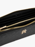 Black TH Monogram Zip-Around Wallet  Women