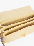 Yellow Modern Turn Lock Crossbody Bag  Women