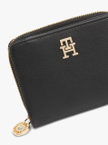 Black TH Monogram Plaque Wallet  Women