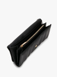 Black TH Feminine Large Flap Wallet   Women