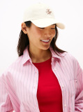 Beige TH Monogram Embroidery Baseball Cap  Women