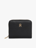 Black TH Monogram Zip-Around Flap Wallet  Women