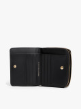 Black TH Monogram Zip-Around Flap Wallet  Women
