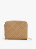 Brown TH Monogram Zip-Around Flap Wallet  Women