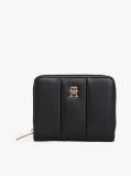 Black TH Icon Medium Quilted Wallet  Women