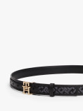 Black Modern TH Monogram Jacquard Belt  Women