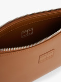 Brown Shiny Logo Plaque Shoulder Bag  Women