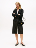 Black Beaded Leather Crossbody Bag  Women