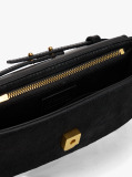 Black Leather Crossbody Bag  Women