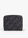 Black Hilfiger Icon Jacquard Logo Zip-Around Wallet  Women