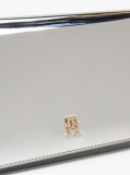 Silver Hilfiger Icon Metallic Chain Strap Clutch  Women