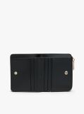 Black TH Flag Compact Zip-Around Wallet  Women