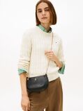 Black TH Monogram Chain Strap Crossbody Bag  Women