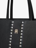 Black Signature Tape Tote  Women