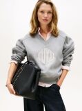 Black Signature Tape Tote  Women