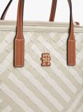 Beige City Woven Crossbody Tote Bag  Women