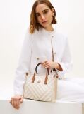 Beige City Woven Crossbody Tote Bag  Women
