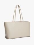 Beige Essential Embossed Logo Tote Bag  Women