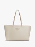 Beige Essential Embossed Logo Tote Bag  Women